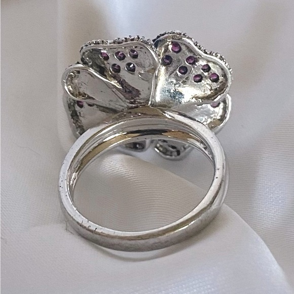 Ruby & Diamond Rose Ring - Picture 8 of 14